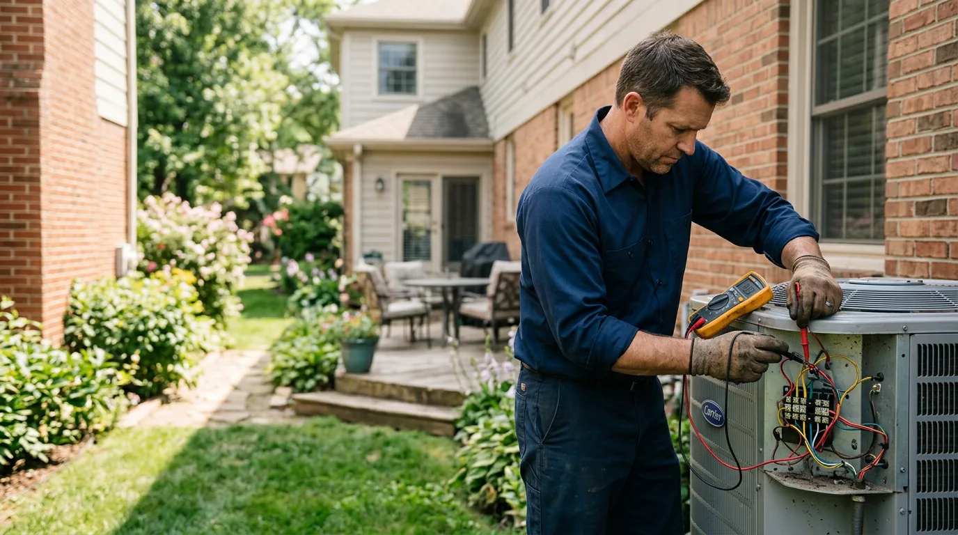 HVAC technician working near Burlington, WI